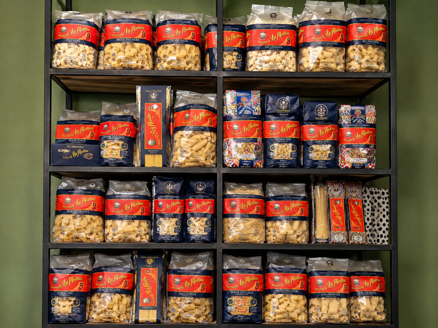 Uitgebreid assortiment Italiaanse pasta